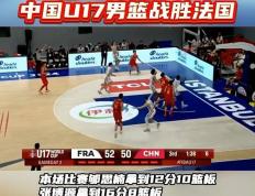 【168直播】U17篮球世界杯中国队战胜法国队取首胜