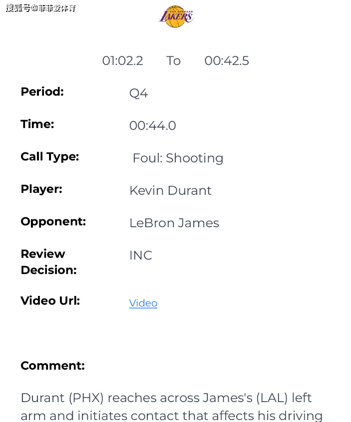 168直播-湖人对阵太阳裁判报告出炉：三次犯规被漏判，詹姆斯喊暂停没有问题