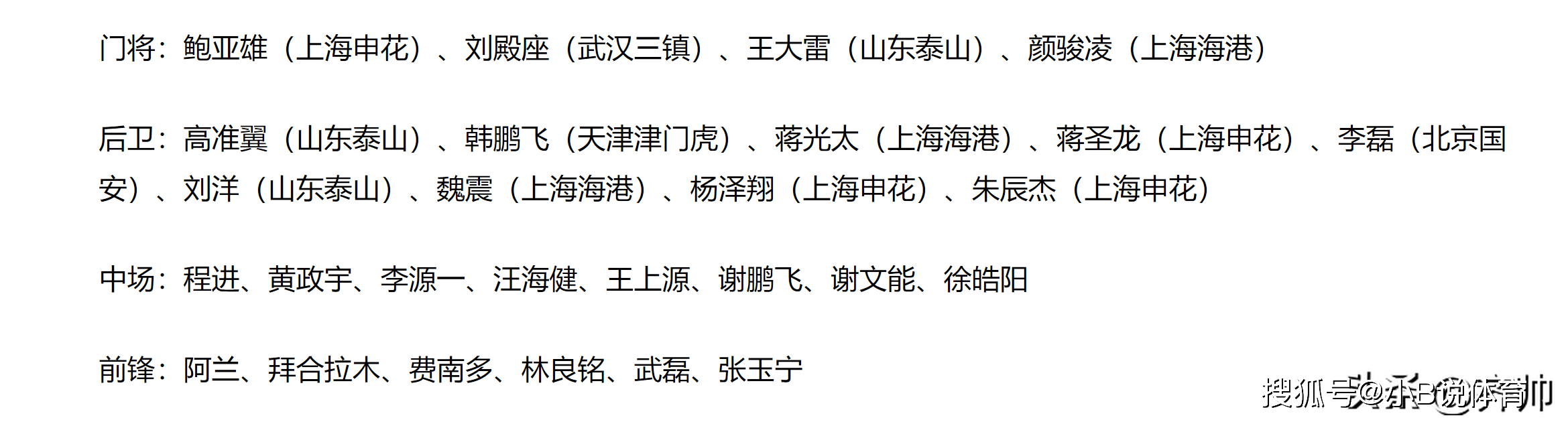 【168直播】官宣！中国男足27人名单公布，武磊+王大雷+阿兰领衔，韦世豪落选